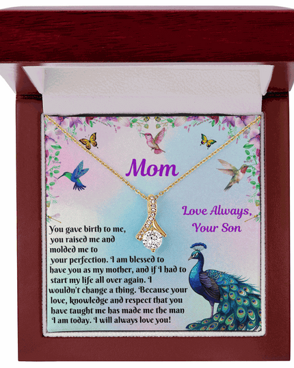 Alluring Beauty Necklace for MOM from SON "I am blessed"