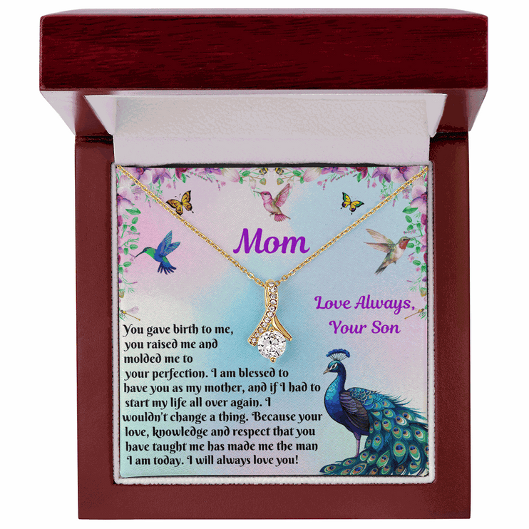 Alluring Beauty Necklace for MOM from SON "I am blessed"