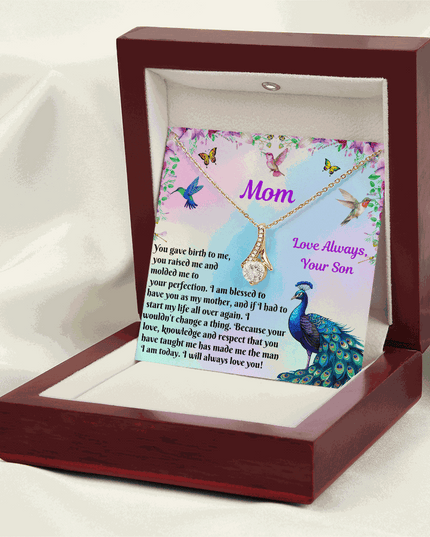 Alluring Beauty Necklace for MOM from SON "I am blessed"