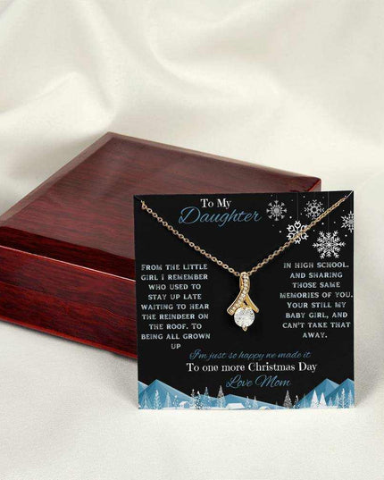 yellow gold alluring beauty necklace outside of a luxury box