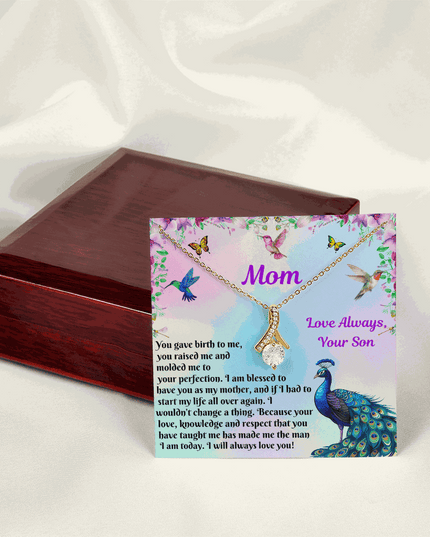 Alluring Beauty Necklace for MOM from SON "I am blessed"