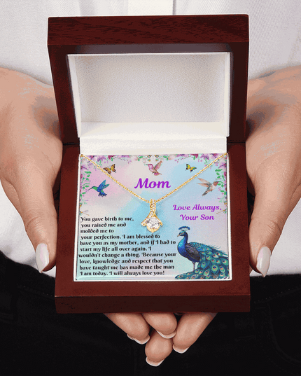 Alluring Beauty Necklace for MOM from SON "I am blessed"