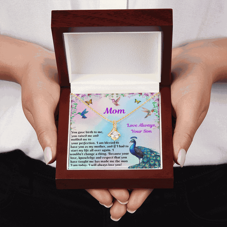 Alluring Beauty Necklace for MOM from SON "I am blessed"