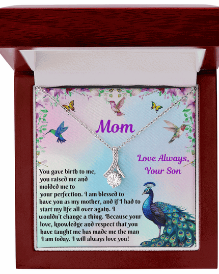Alluring Beauty Necklace for MOM from SON "I am blessed"