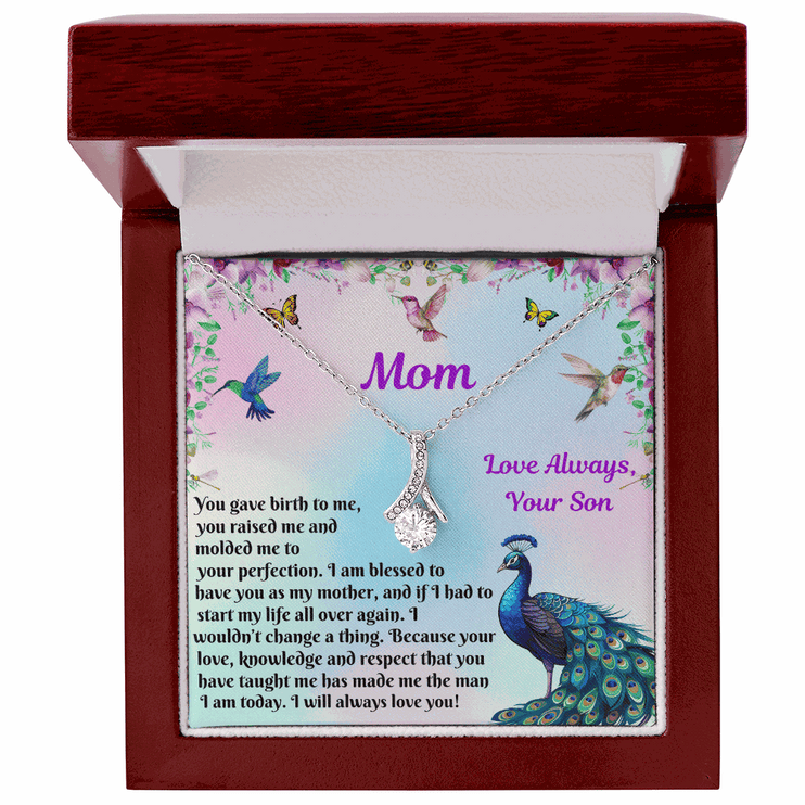 Alluring Beauty Necklace for MOM from SON "I am blessed"