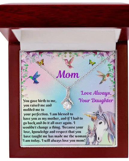 white gold alluring beauty necklace in mahogany box