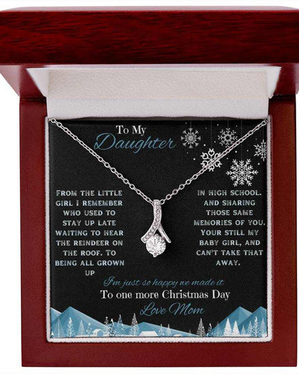 white gold alluring beauty necklace in luxury box up close