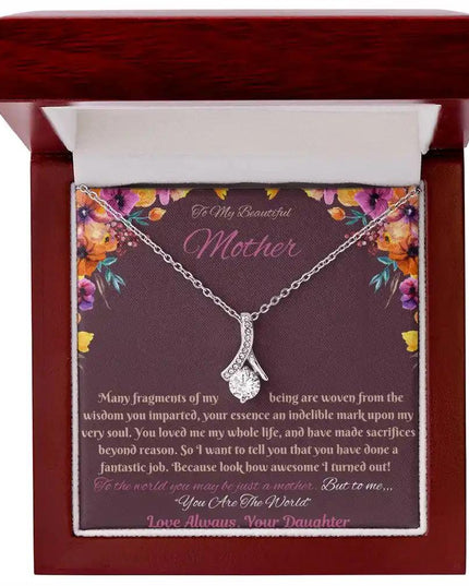 white gold alluring beauty necklace in mahogany box