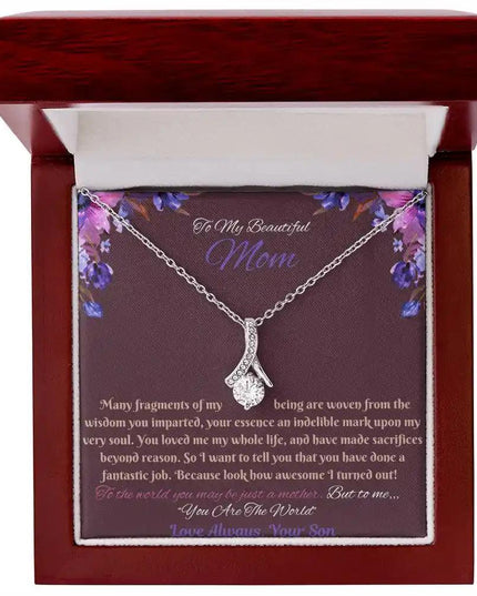 white gold alluring beauty necklace in mahogany box