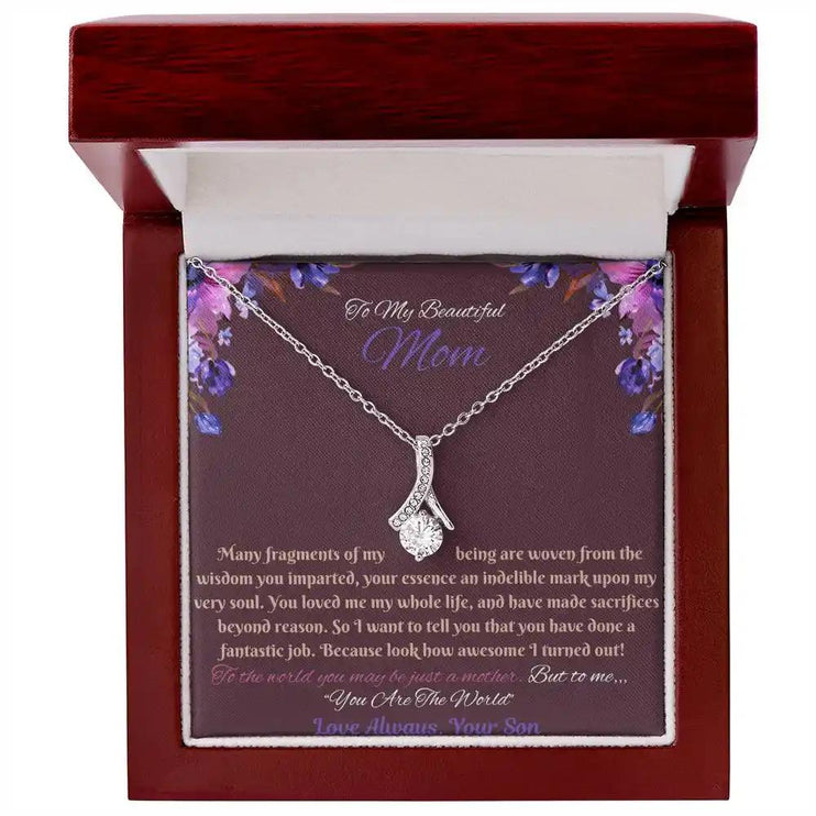 white gold alluring beauty necklace in mahogany box