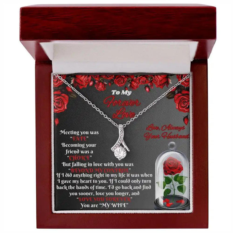 white gold alluring beauty necklace in two-tone box