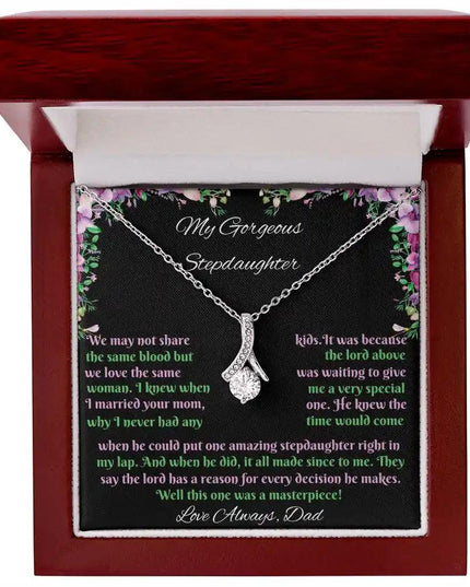 white gold alluring beauty necklace in mahogany box