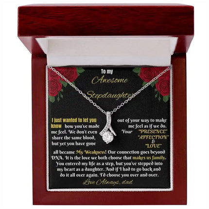 white gold alluring beauty necklace in mahogany box up close