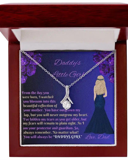 white gold alluring beauty necklace in mahogany box
