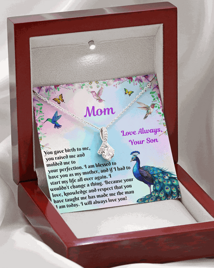 Alluring Beauty Necklace for MOM from SON "I am blessed"