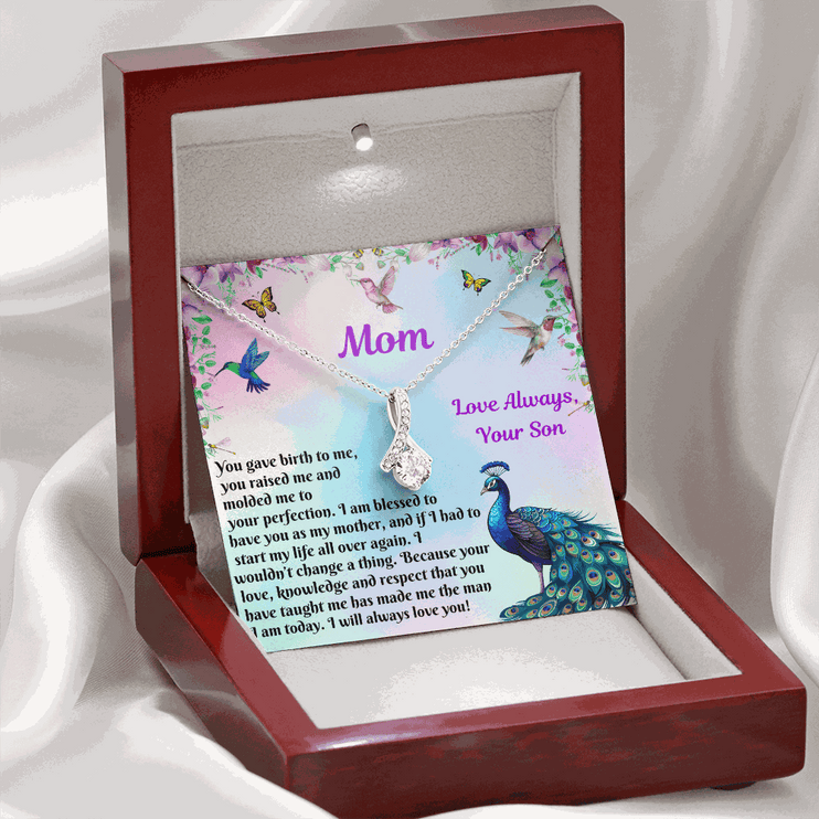 Alluring Beauty Necklace for MOM from SON "I am blessed"