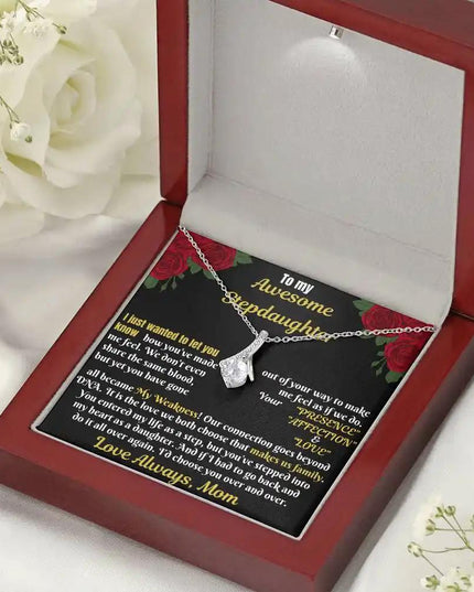 white gold alluring beauty necklace in mahogany box