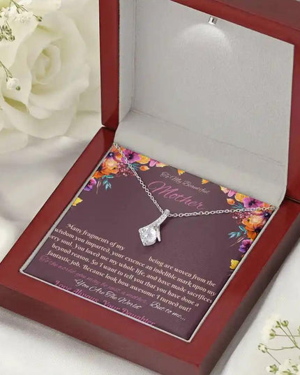 white gold alluring beauty necklace in mahogany box