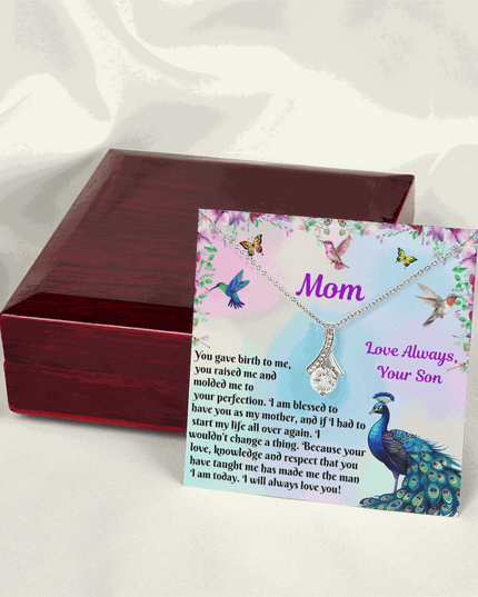 Alluring Beauty Necklace for MOM from SON "I am blessed"