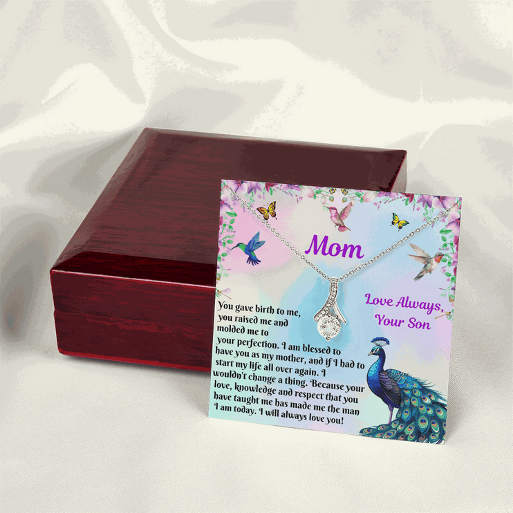 Alluring Beauty Necklace for MOM from SON "I am blessed"