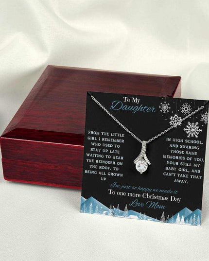 white gold alluring beauty necklace outside of luxury box
