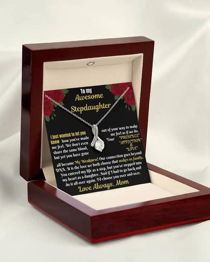 white gold alluring beauty necklace in mahogany box