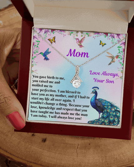 Alluring Beauty Necklace for MOM from SON "I am blessed"