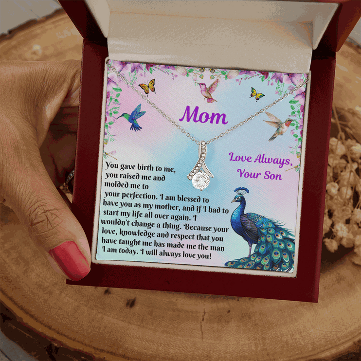 Alluring Beauty Necklace for MOM from SON "I am blessed"