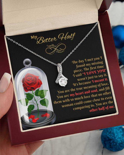 white gold alluring beauty necklace in luxury box