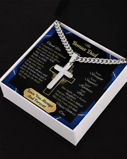 Cuban Chain Necklace in two-tone box right angle.