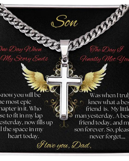 Personalized Cross on Cuban Link Chain