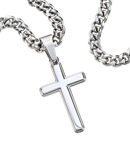Cuban Link Chain with Personalized Cross for GRANDSON from PAW PAW