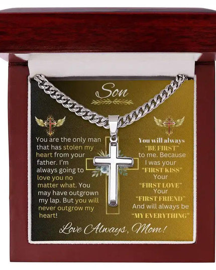 Personalized Cross on Cuban Link Chain