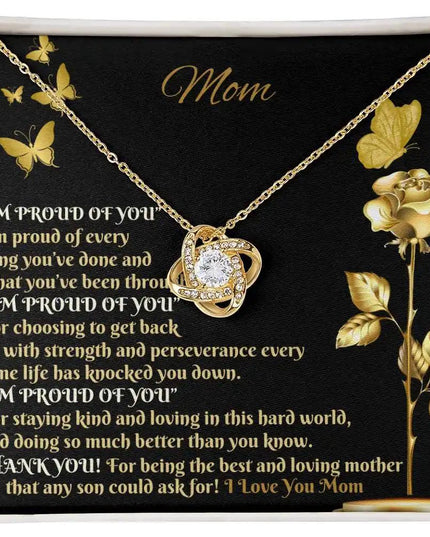 yellow gold love knot necklace 