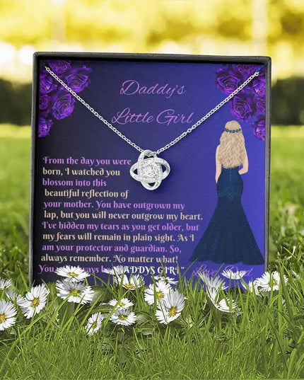 Love Knot Necklace white gold two-tone box in grass 