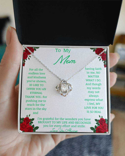 Love Knot Necklace with white gold pendant in a two-tone box angle 2