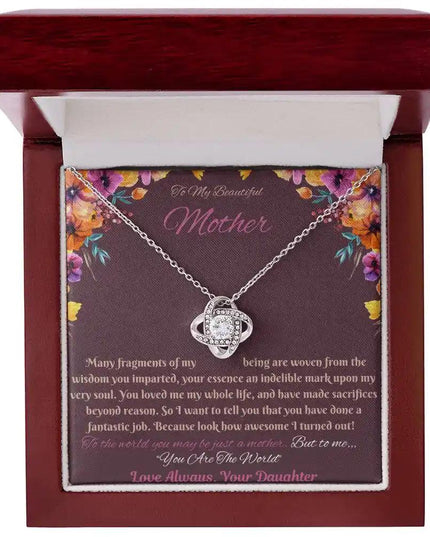 white gold love knot necklace