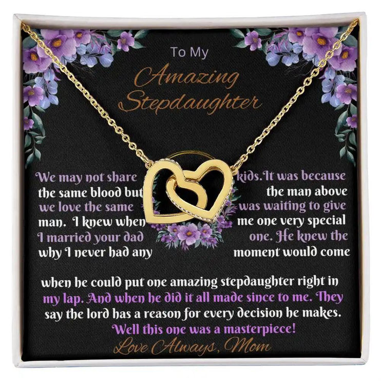 Interlocking Hearts Necklace for amazing STEPDAUGHTER from MOM