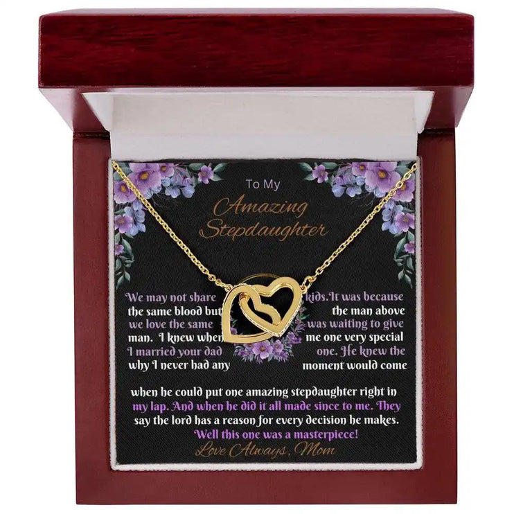 Interlocking Hearts Necklace for amazing STEPDAUGHTER from MOM