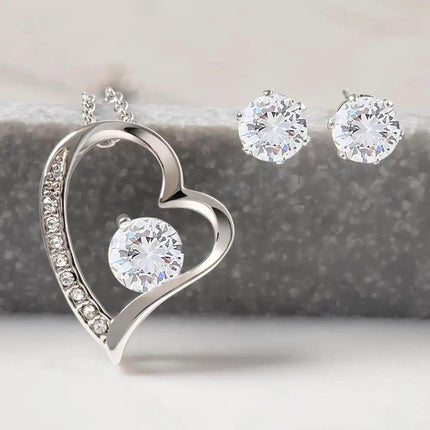 forever love necklace and earring set