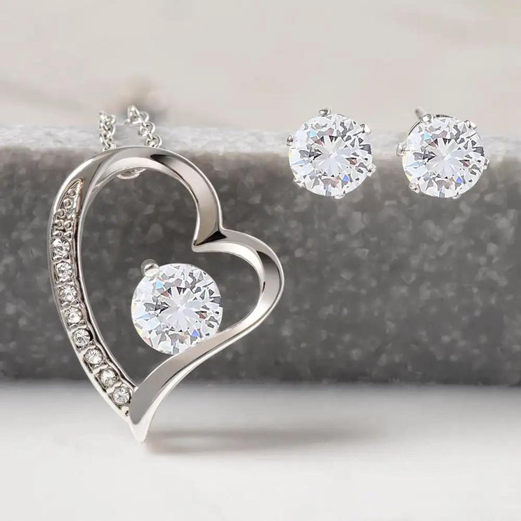 forever love necklace and earring set