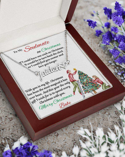stainless-steel name heart necklace