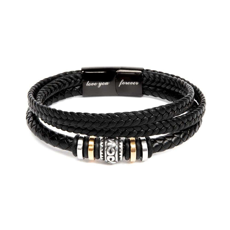 A men's love you forever bracelet by itself