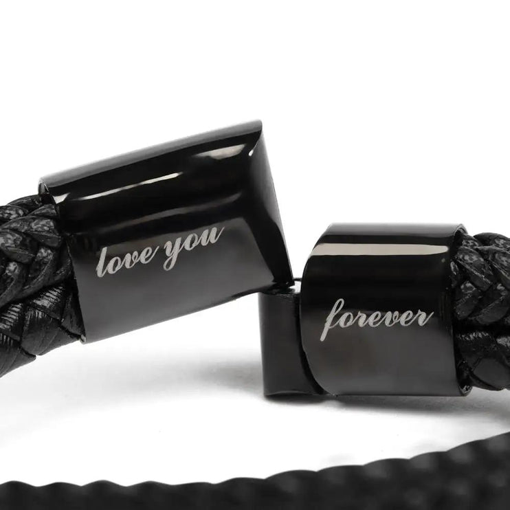 love you forever bracelet showing locking clasp