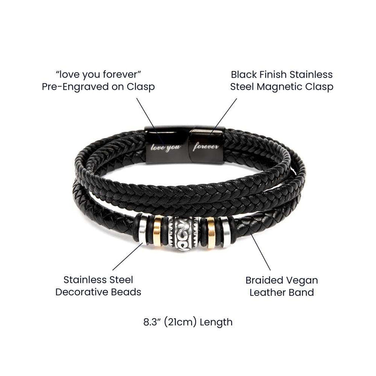 love you forever bracelet product details card