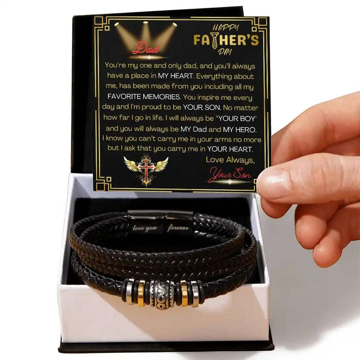 love you forever bracelet in two-tone box.
