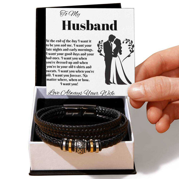 Love You Forever Bracelet for Husband