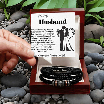 love you forever bracelet in a mahogany box