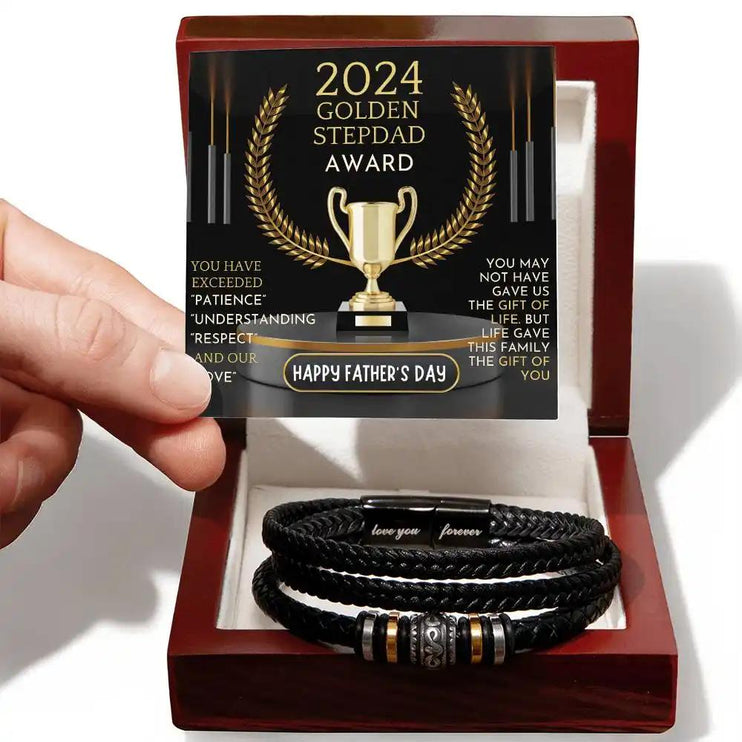 Love You Forever Bracelet in a mahogany box.