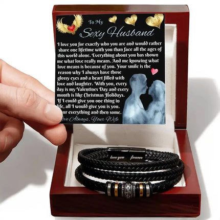 love you forever bracelet in mahogany box